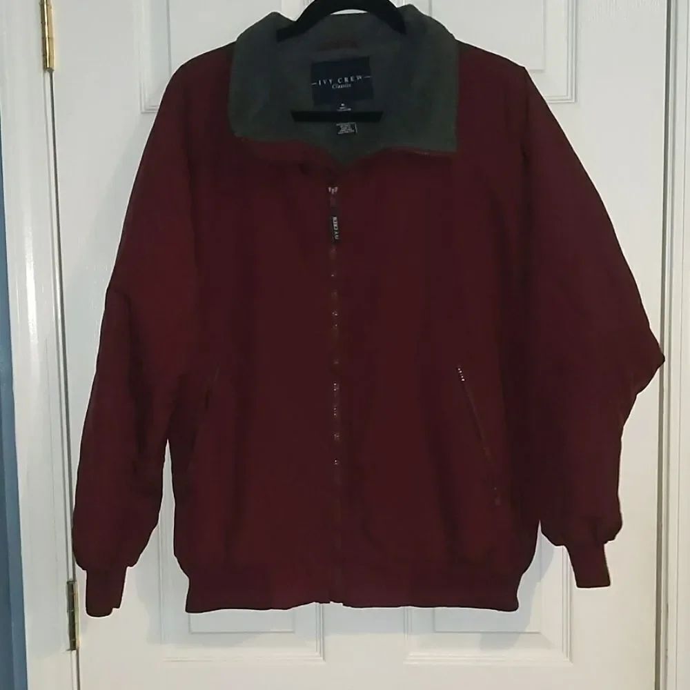 Ivy Crew maroon fleece lined jacket Sz M